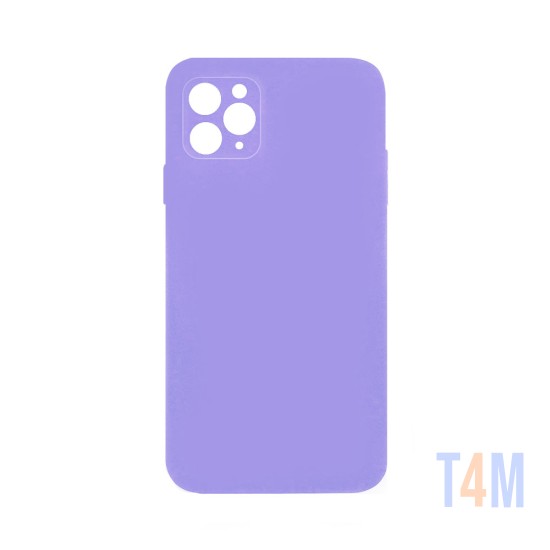 Capa de Silicone com Moldura de Câmera para Apple iPhone 11 Pro Max Roxo